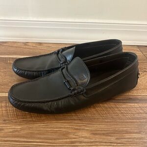 Tod’s Driving Shoes Loafers Black Leather Men’s Size 9.5